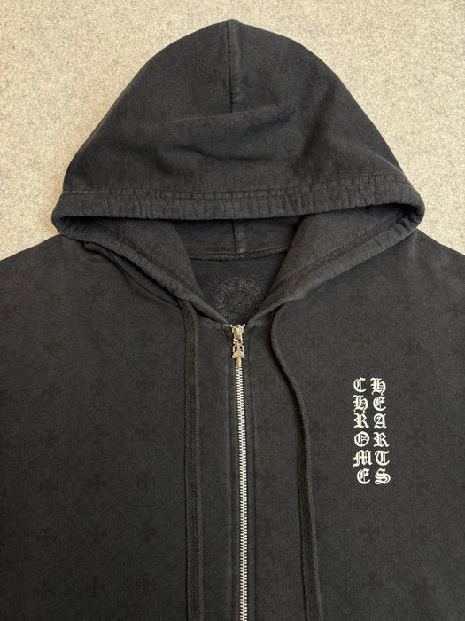 Chrome Hearts Monogram Cross Dagger Zip Up Sweater Black | Vitnage Clothing Store Canada