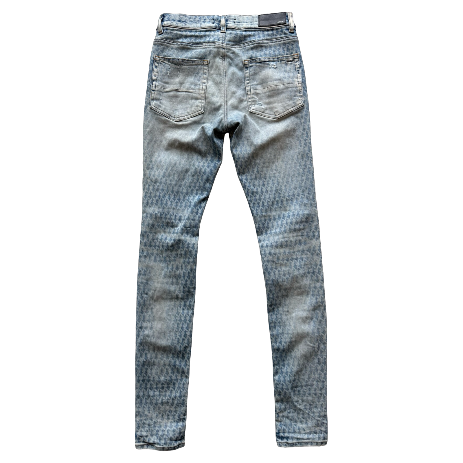 Amiri playboy clay indigo bunny logo skinny jeans