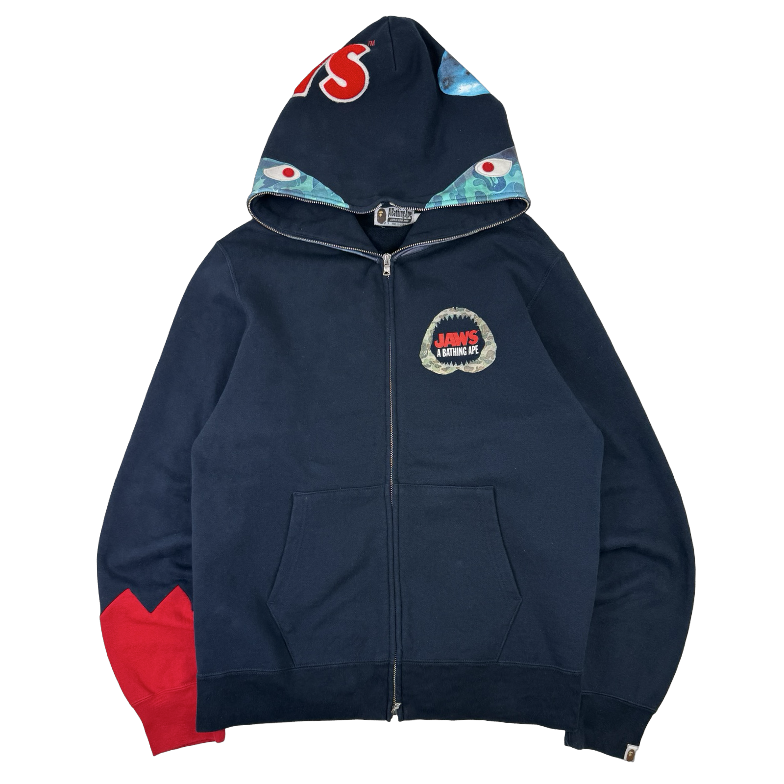 BAPE Jaws Shark Full Zip Sweater Navy (USED)