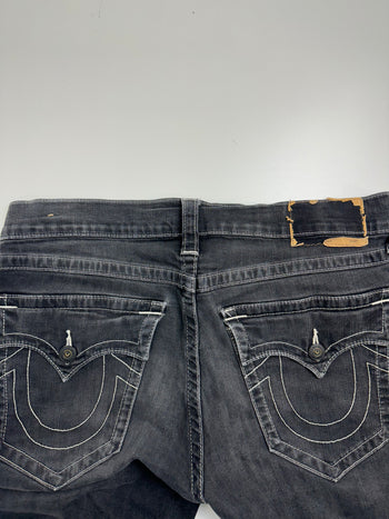 Vintage Y2k True Religion Straight Cut Denim Pants Black