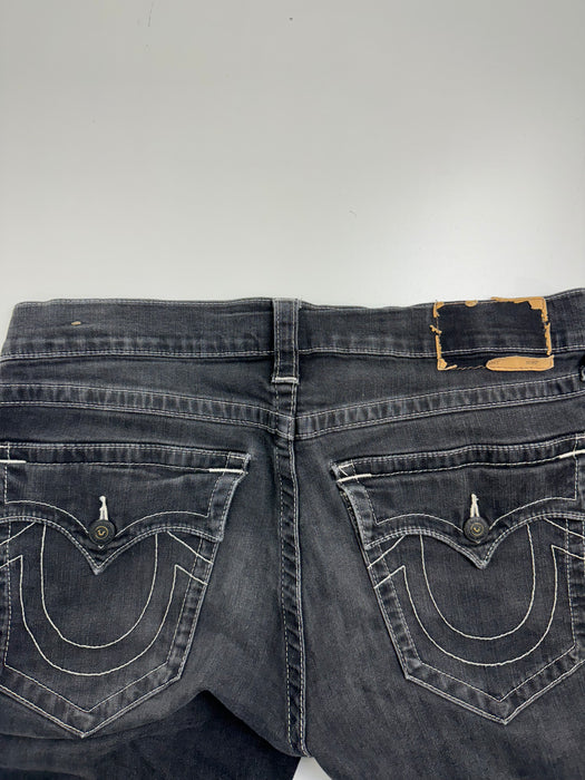 Vintage Y2k True Religion Straight Cut Denim Pants Black | Vitnage Clothing Store Canada