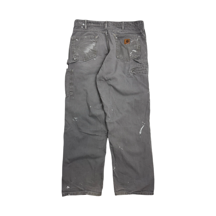 Vintage Carhartt Carpenter Paint Splatter Pants Grey | Vitnage Clothing Store Canada