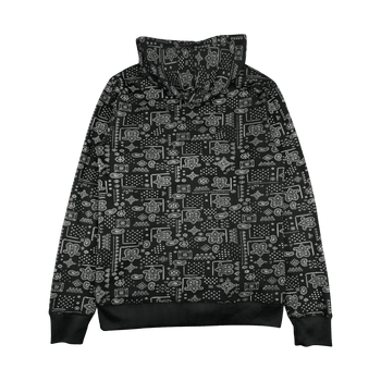 Stussy Paisley Thermal Zip-Up Hoodie Navy (USED)