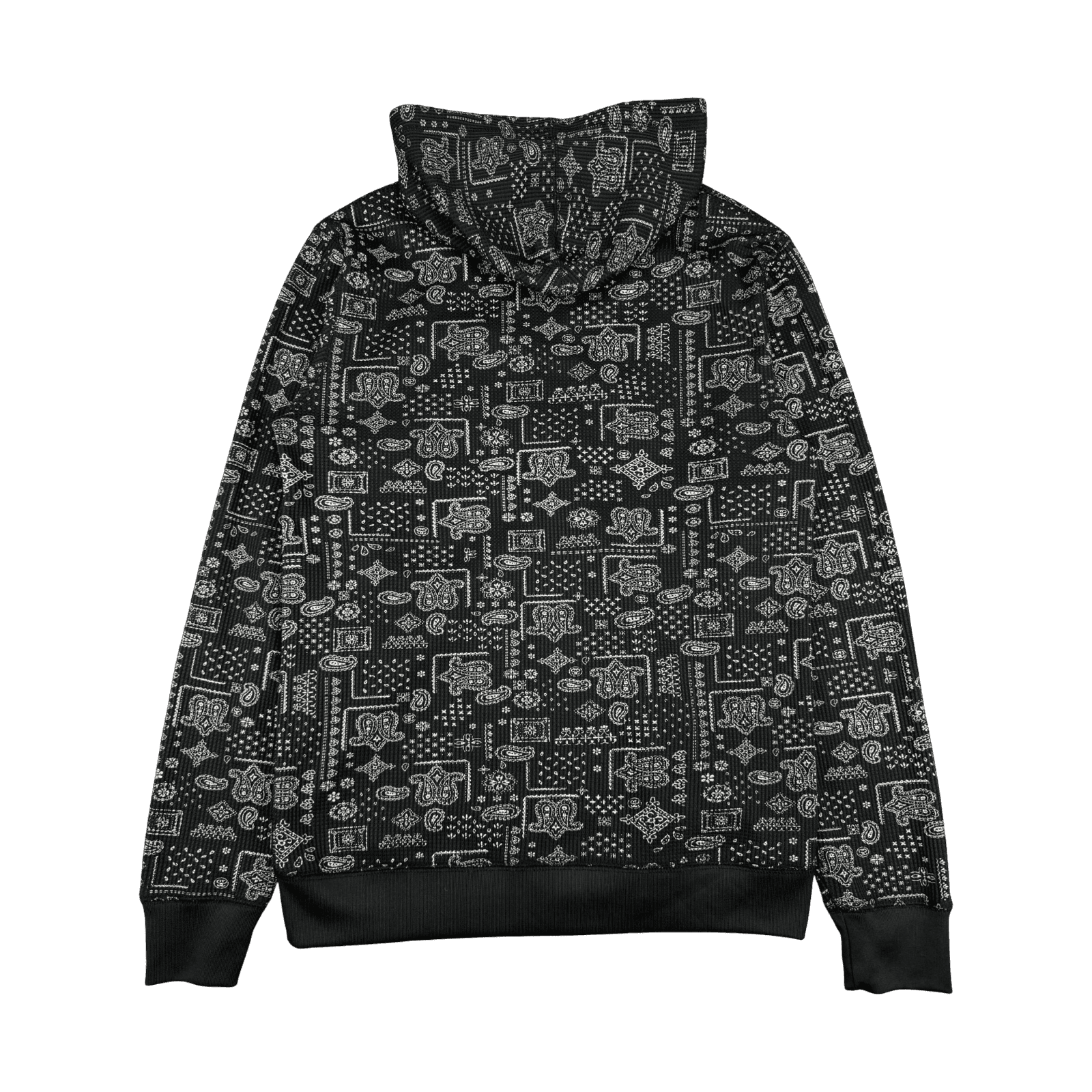 Stussy Paisley Thermal Zip-Up Hoodie Navy (USED)