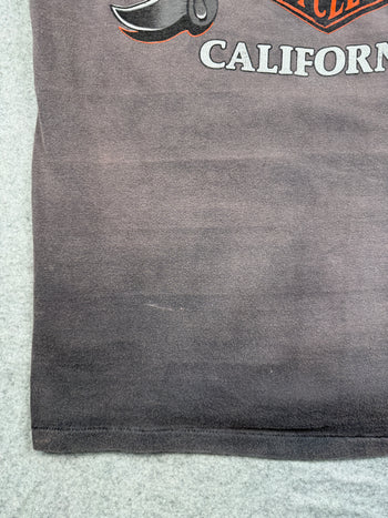 Vintage Harley Davidson National MDA Poker Run Sun Faded Tee