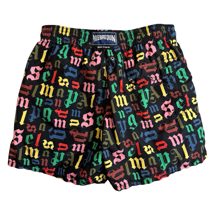Palm Angels x Vilebrequin All Over Logo Swimshorts Multi (USED) | Vitnage Clothing Store Canada