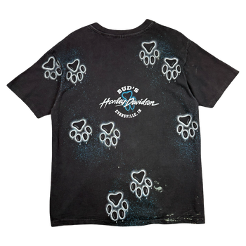 Vintage Harley Davidson Wolf AOP Tee Black