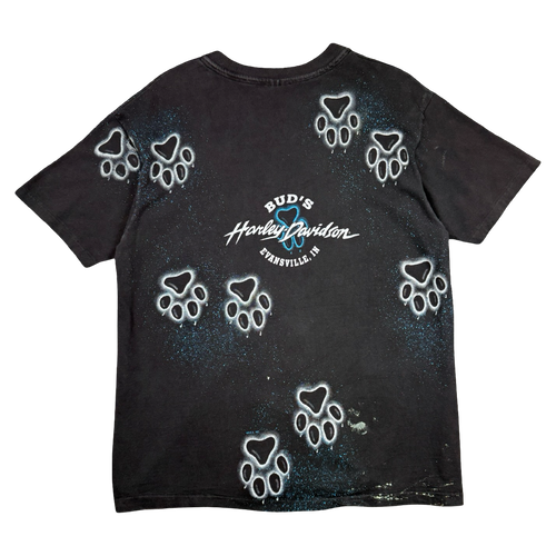 Vintage Harley Davidson Wolf AOP Tee Black | Vintage Clothing Store Canada