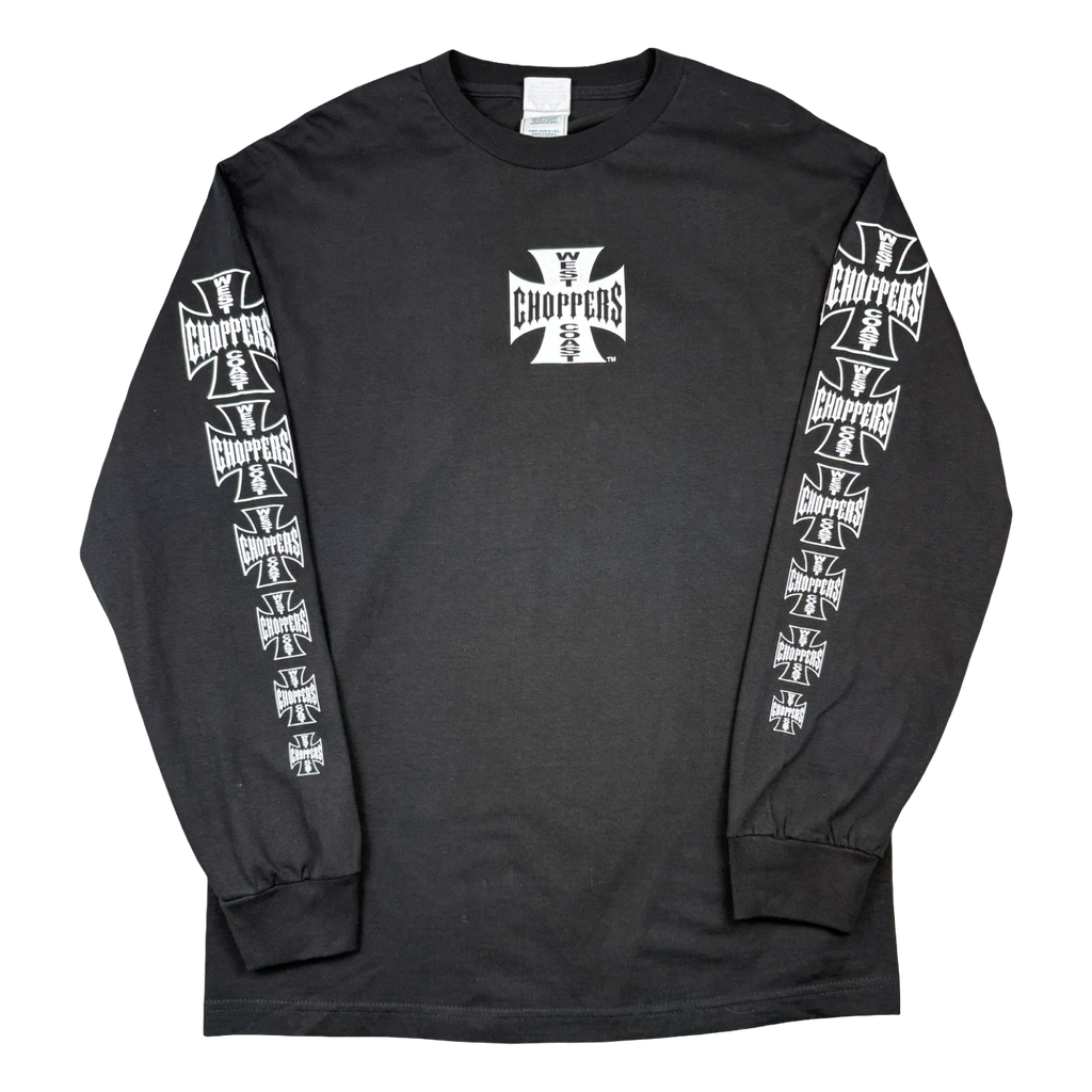 Vintage West Coast Choppers Cross Sleeve L/S Tee Black