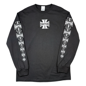 Vintage West Coast Choppers Cross Sleeve L/S Tee Black