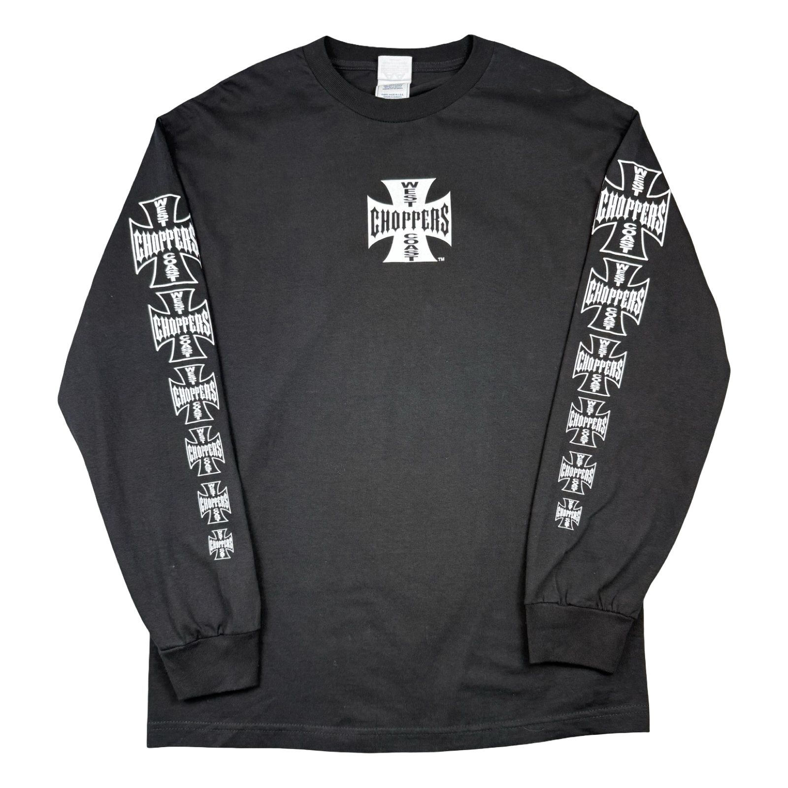 Vintage West Coast Choppers Cross Sleeve L/S Tee Black