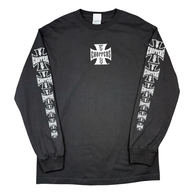 Vintage West Coast Choppers Cross Sleeve L/S Tee Black