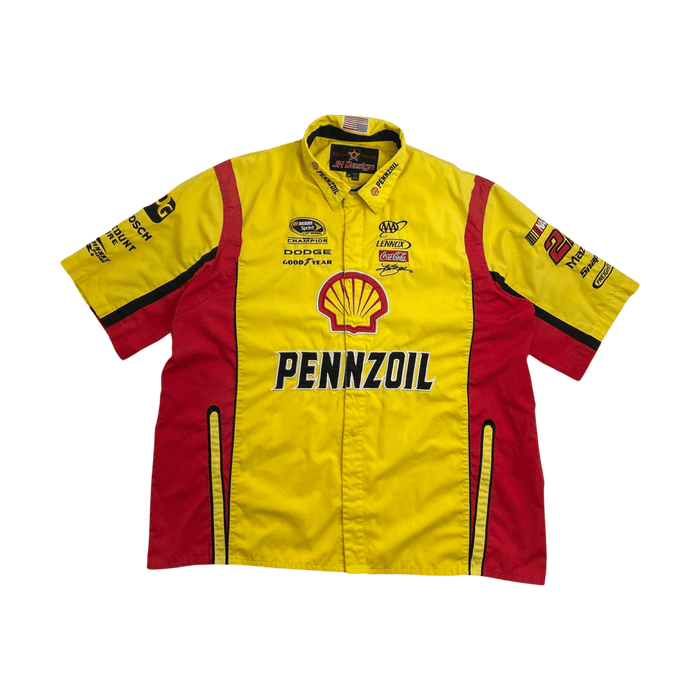 (XXL) Vintage Penzoil Racing Button Up | Vitnage Clothing Store Canada