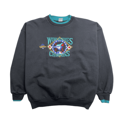 (M) Vintage '92 Toronto Blue Jays Champions Sweatshirt Black | Vintage Clothing Store Canada