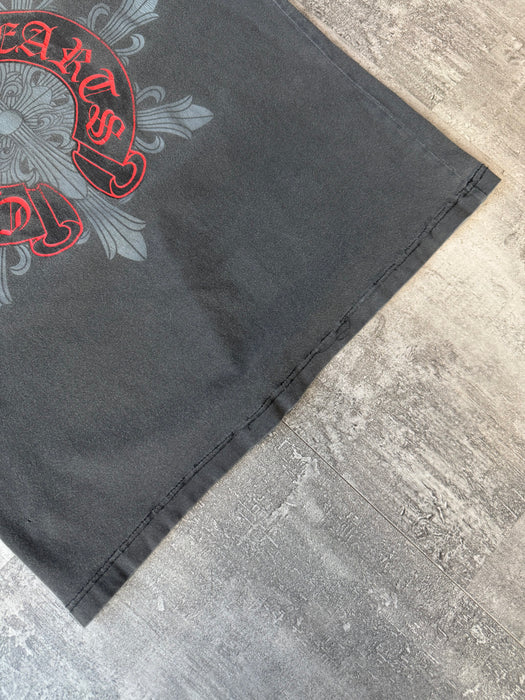 Vintage Faded Chrome Hearts Snowflake Horse shoe T-shirt Cropped | Vitnage Clothing Store Canada