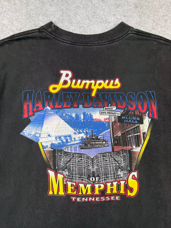 Vintage Harley Davidson Bumpus Memphis Tee Black