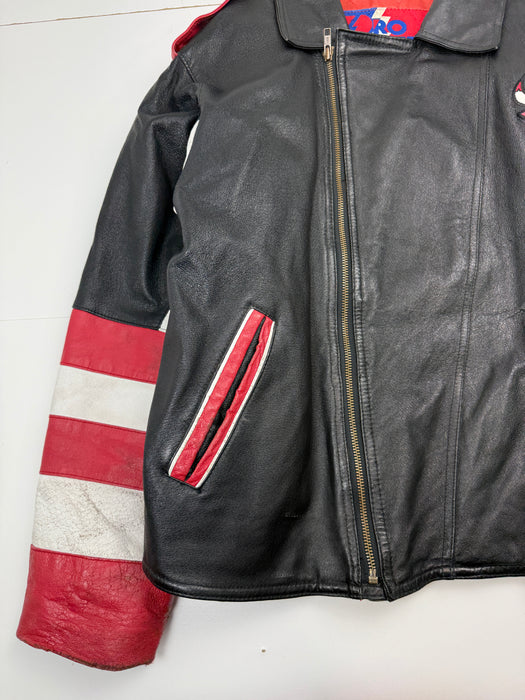 Vintage 90s Chicago Bulls Pro Player Leather Jacket | Vitnage Clothing Store Canada