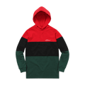 Supreme Blocked Striped Hooded Rugby Dark Green