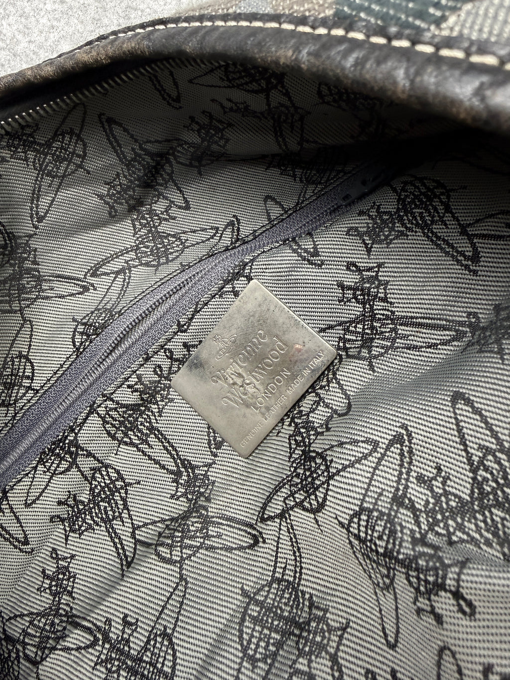 Vivienne Westwood Jacquard Hobo Shoulder Bag