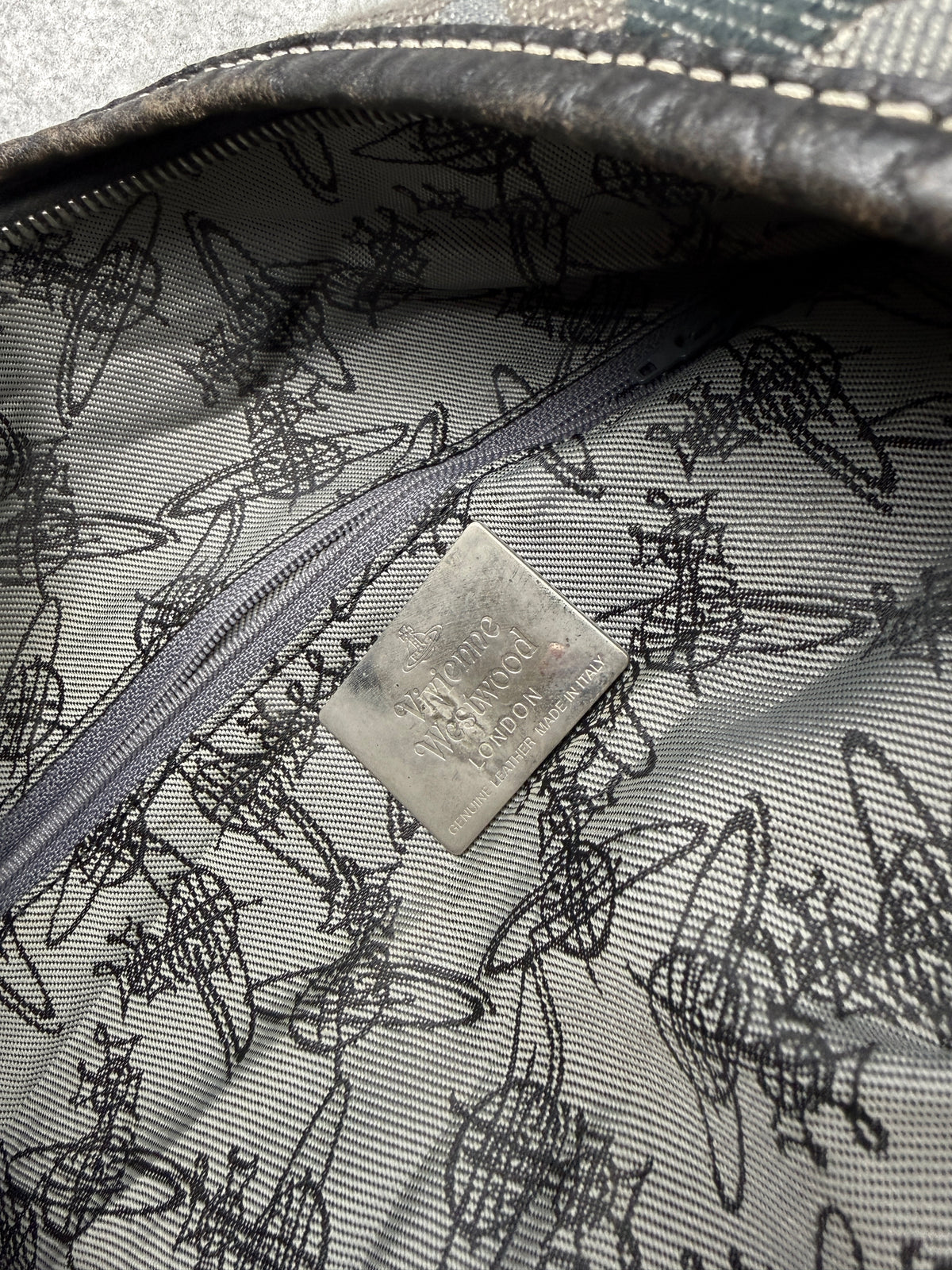 Vivienne Westwood Jacquard Hobo Shoulder Bag