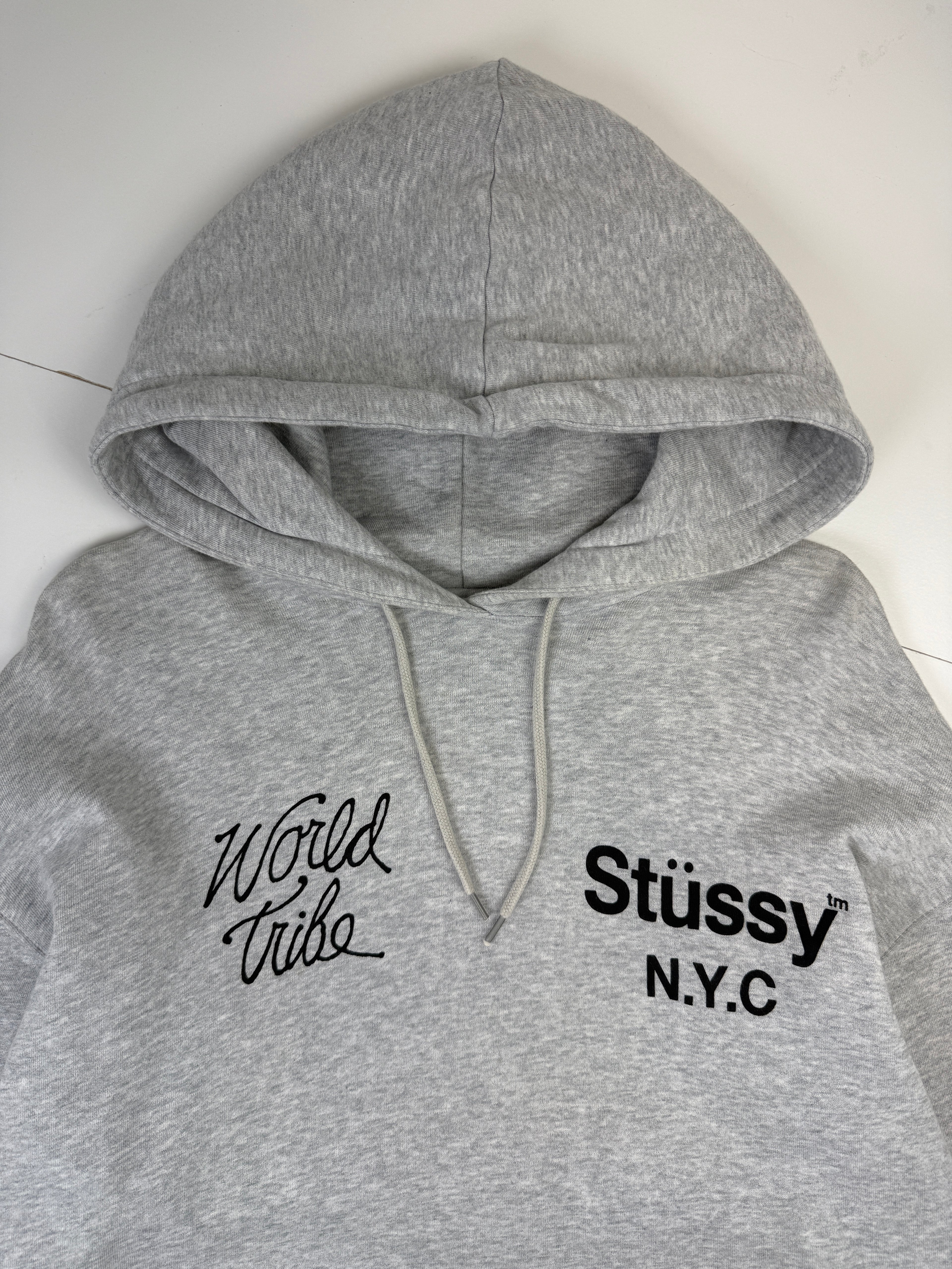 Stussy NYC World Tribe Hoodie Grey (USED)