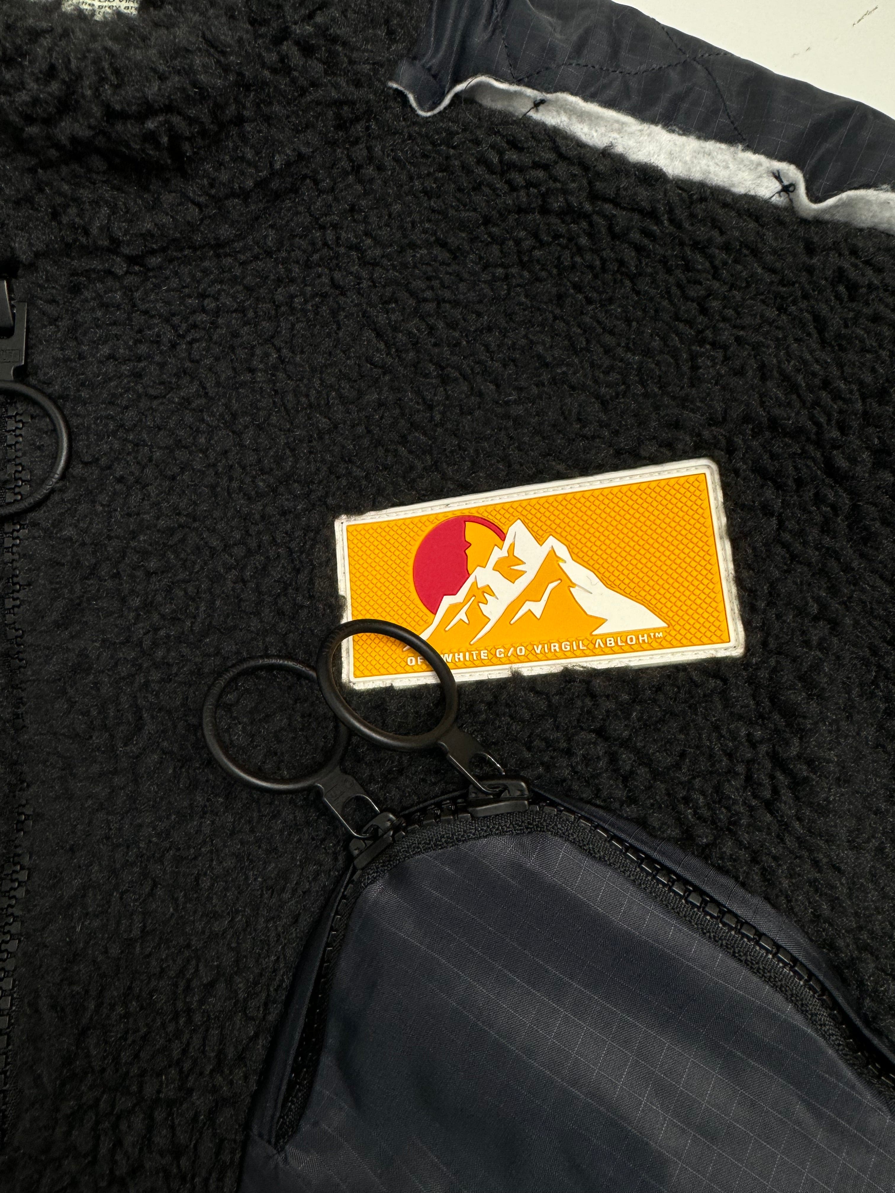 Off-white Logo Plaque Half Zip Fleece Black (USED)