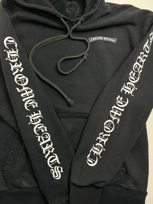 Chrome Hearts Scroll Logo Hoodie Black (USED) | Vitnage Clothing Store Canada