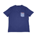 Prada V-neck Chest Pocket T-shirt Navy Blue (USED)