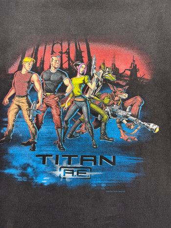 Vintage 90s Titan A.E Movie Tee Black