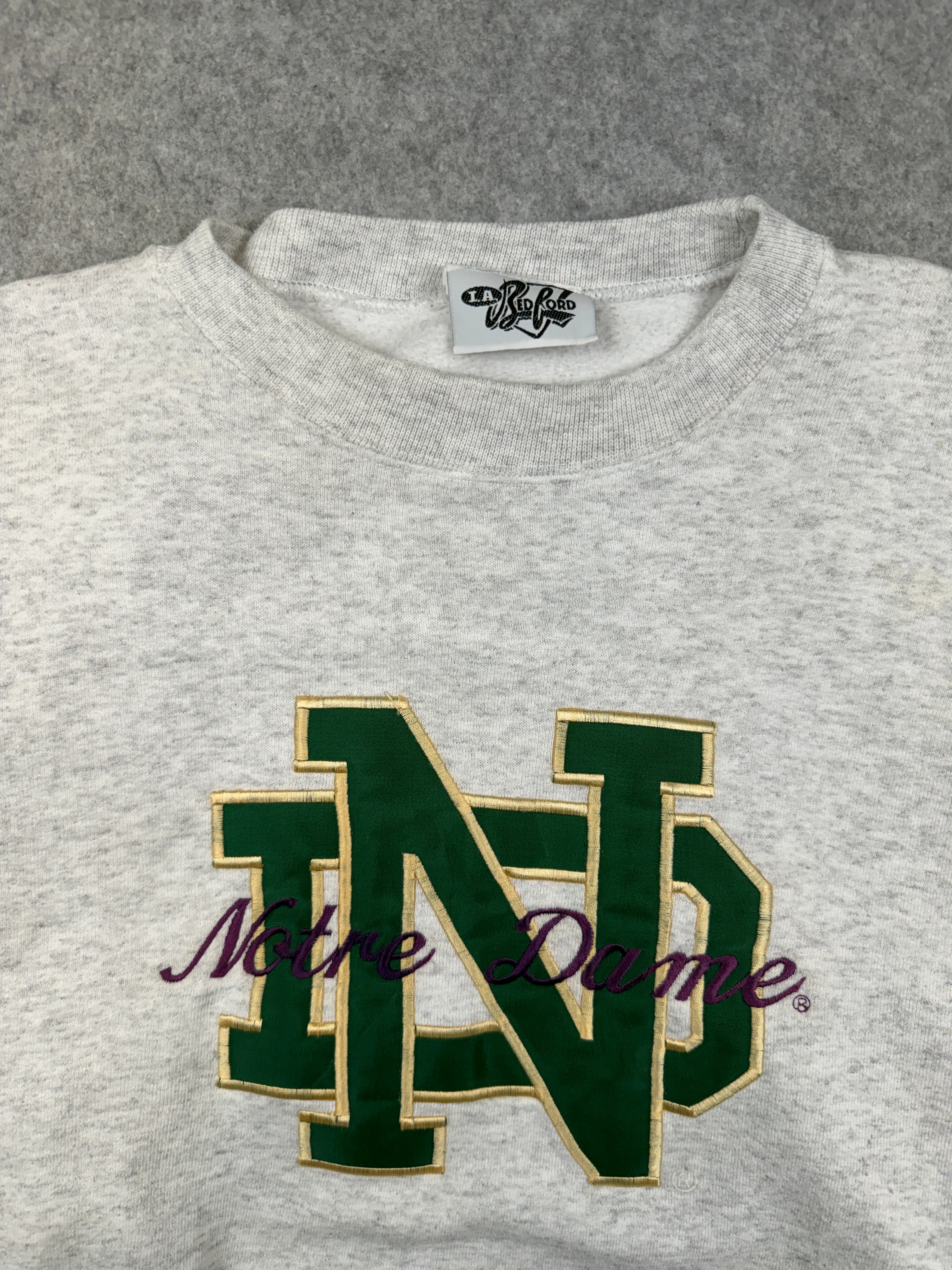 Vintage Notre Dame Sweatshirt Grey