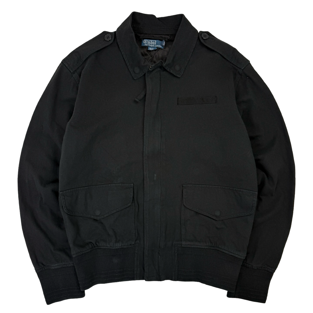 Vintage Polo Ralph Lauren Quilt Lined Zip Up Jacket Black