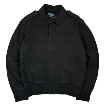 Vintage Polo Ralph Lauren Quilt Lined Zip Up Jacket Black