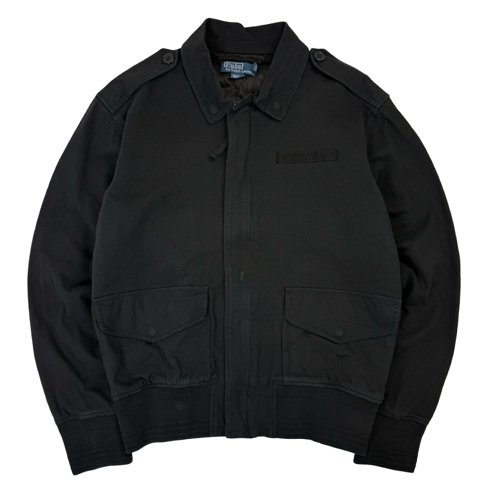 Vintage Polo Ralph Lauren Quilt Lined Zip Up Jacket Black