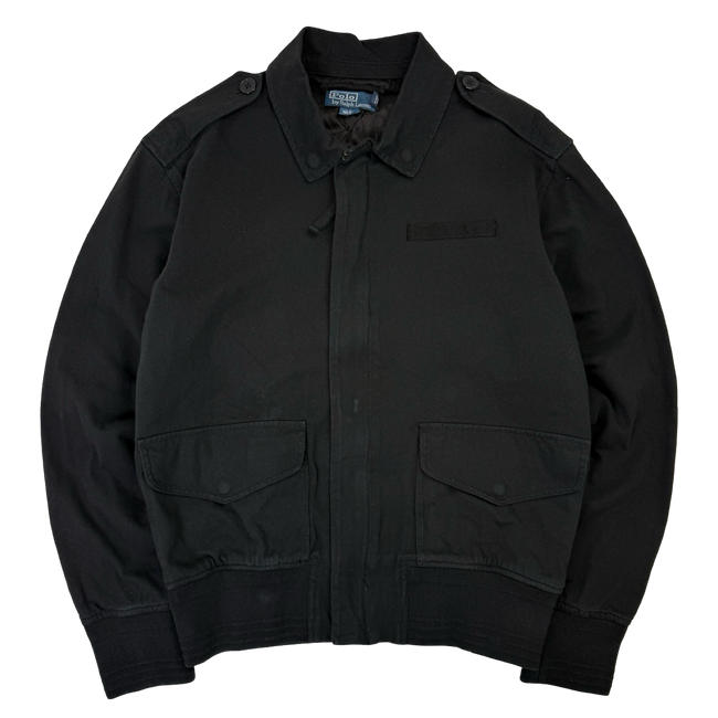 Vintage Polo Ralph Lauren Quilt Lined Zip Up Jacket Black