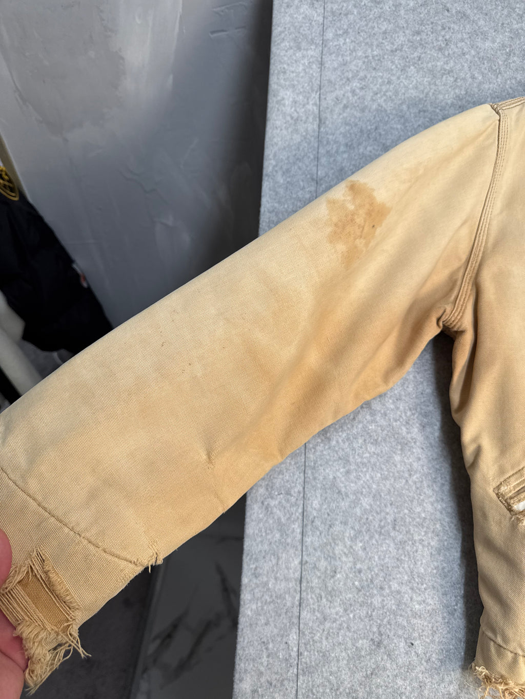 Vintage Reworked Carhartt Detroit Work Jacket Khaki