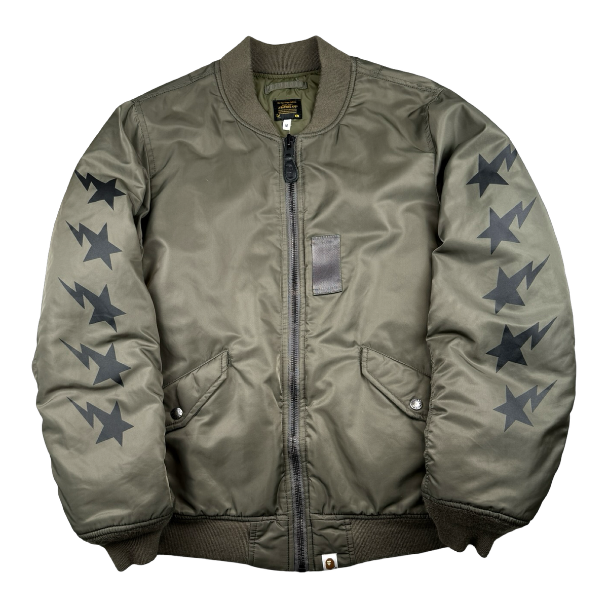 BAPE Bapesta Bomber Jacket Green SS19 (USED)
