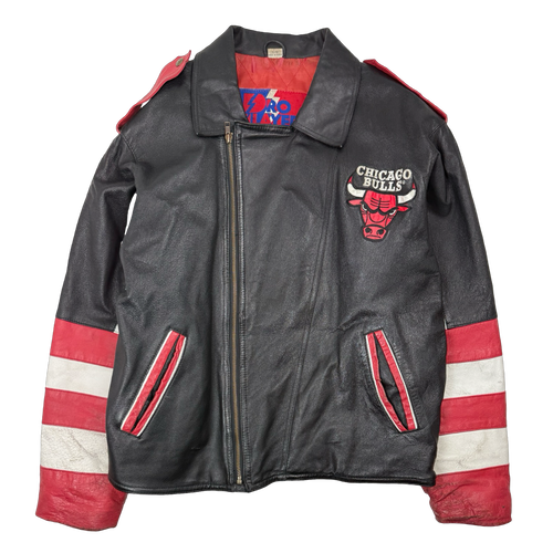 Vintage 90s Chicago Bulls Pro Player Leather Jacket | Vintage Clothing Store Canada