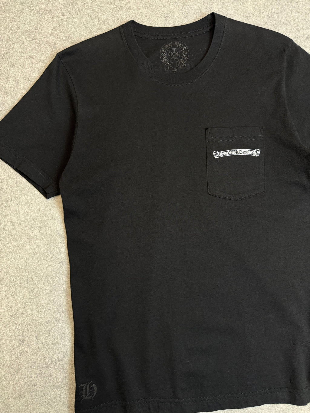 Chrome Hearts USA Script Logo Pocket Tee Black