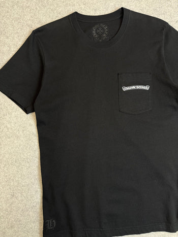 Chrome Hearts USA Script Logo Pocket Tee Black