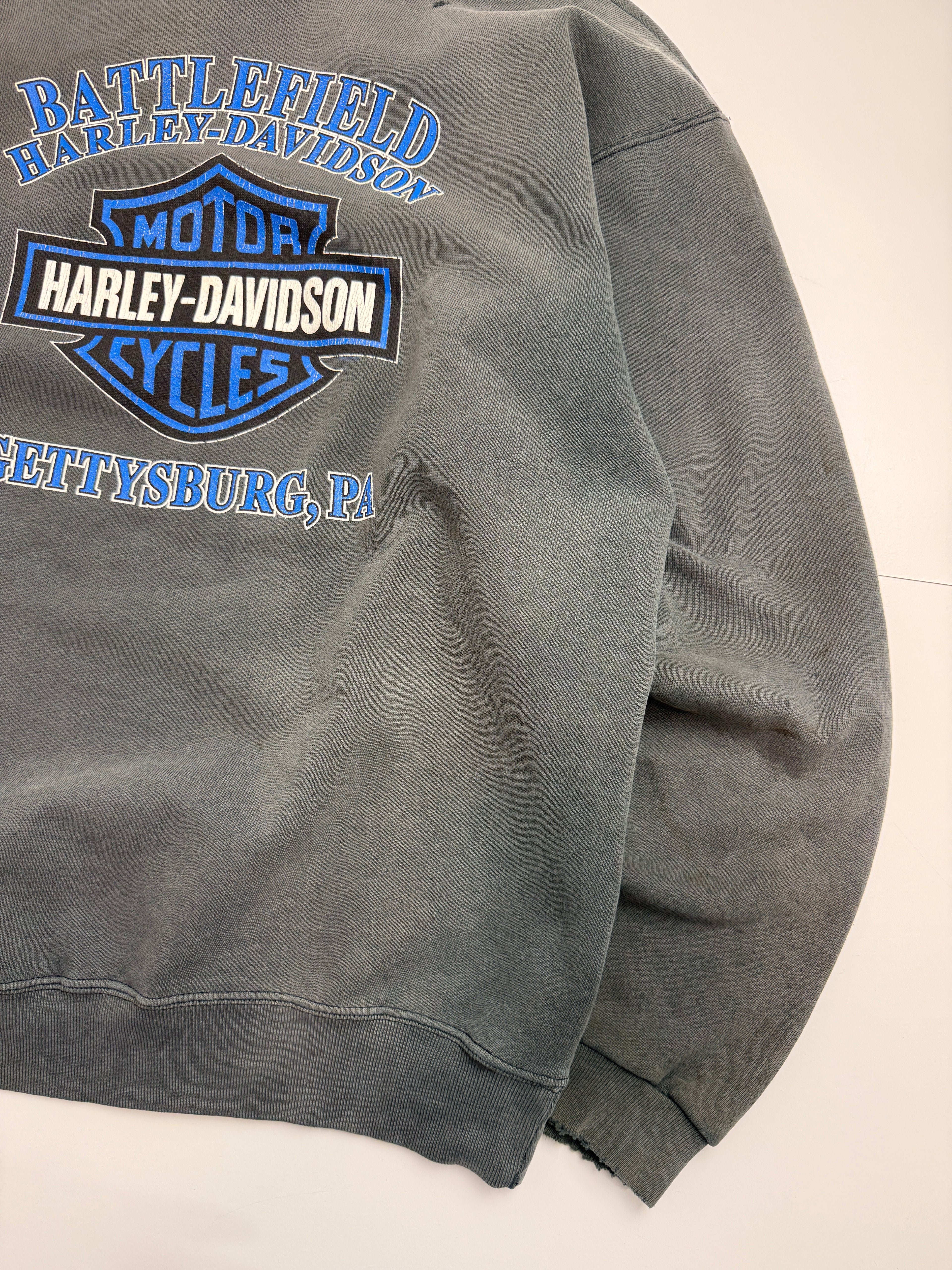Vintage 2001 Harley Davidson Gettysburg Sweatshirt Black