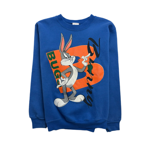 Vintage 90s Bugs Bunny Sweatshirt Blue | Vintage Clothing Store Canada