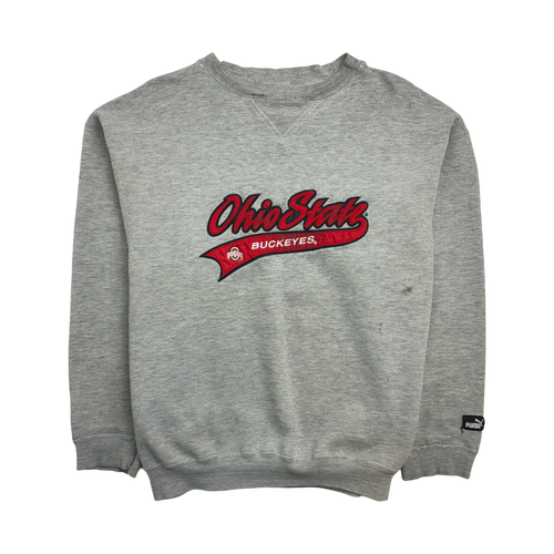 (L) Vintage Ohio State University Buckeyes Sweatshirt Grey | Vintage Clothing Store Canada