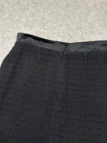 Women’s Chanel Uniform Tweed Skirt Black
