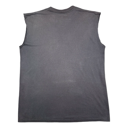 Vintage Holoubek Skeleton Flame Guitar Sleeveless Tee Black