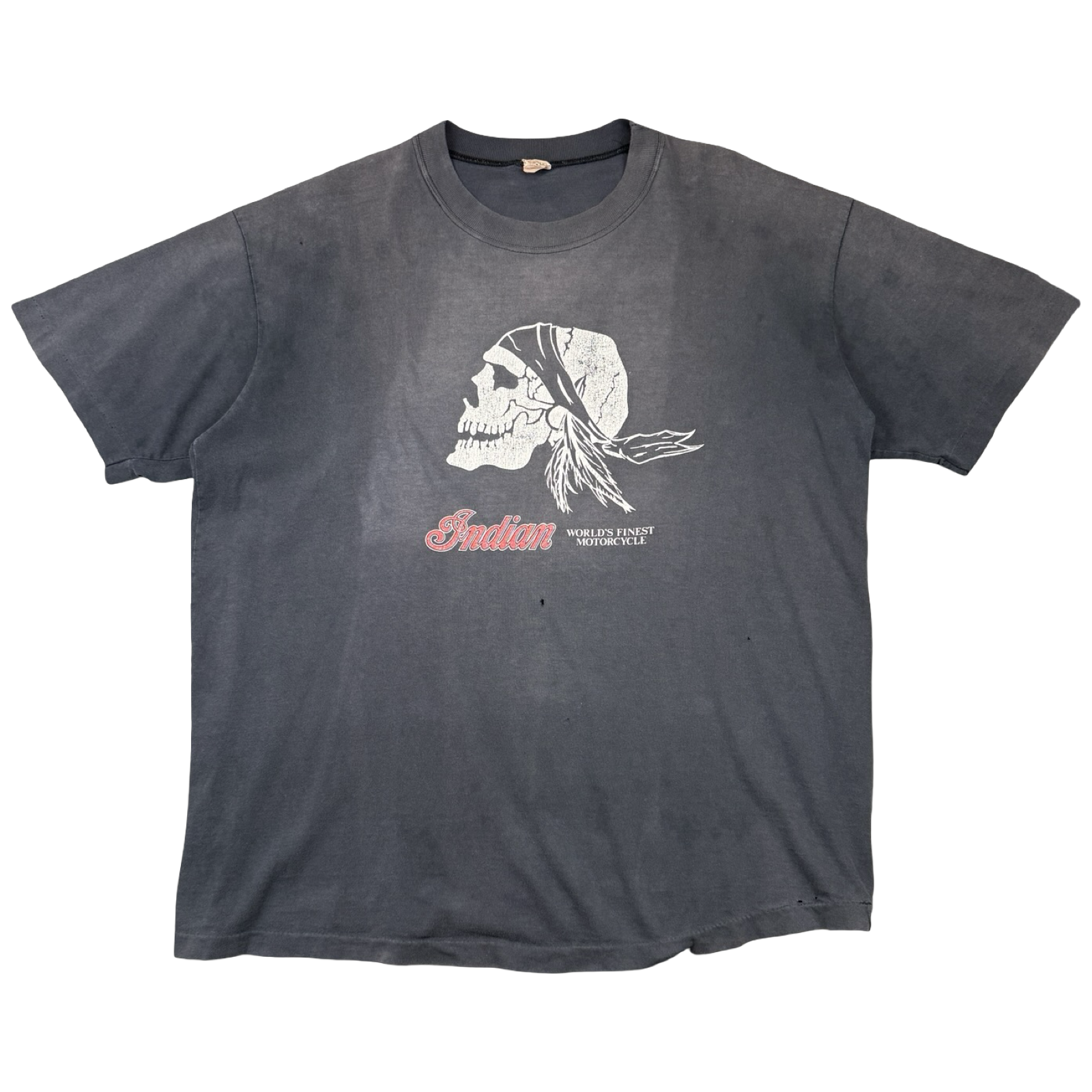 Vintage Indian Motorcycle Skull Tee Black