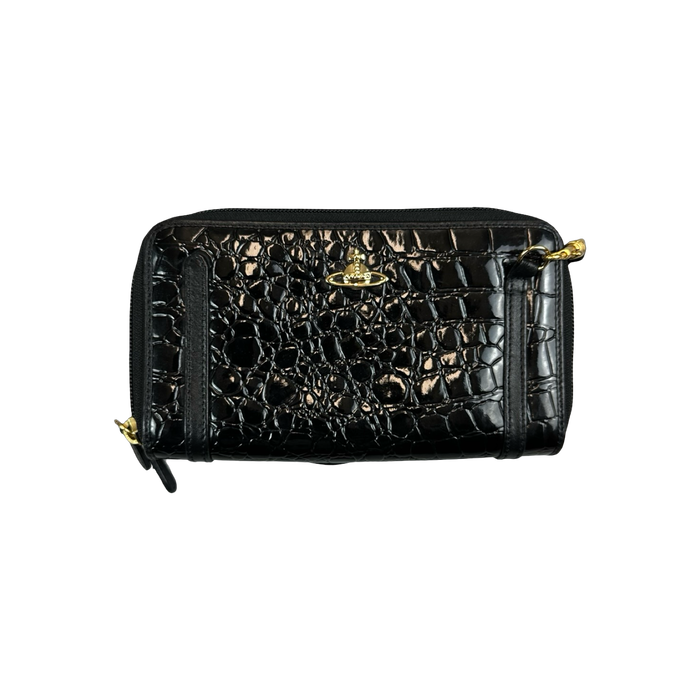 Vivienne Westwood Leather Clutch Bag Black | Vitnage Clothing Store Canada