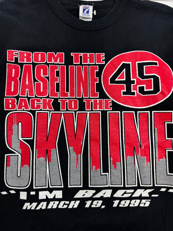Vintage '95 Michael Jordan "I'm Back." Tee Black