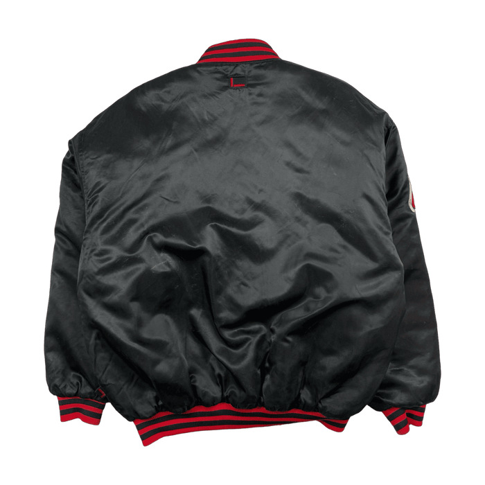 Vintage Fubu Sports Champs 05 Satin Varsity Jacket Black | Vitnage Clothing Store Canada