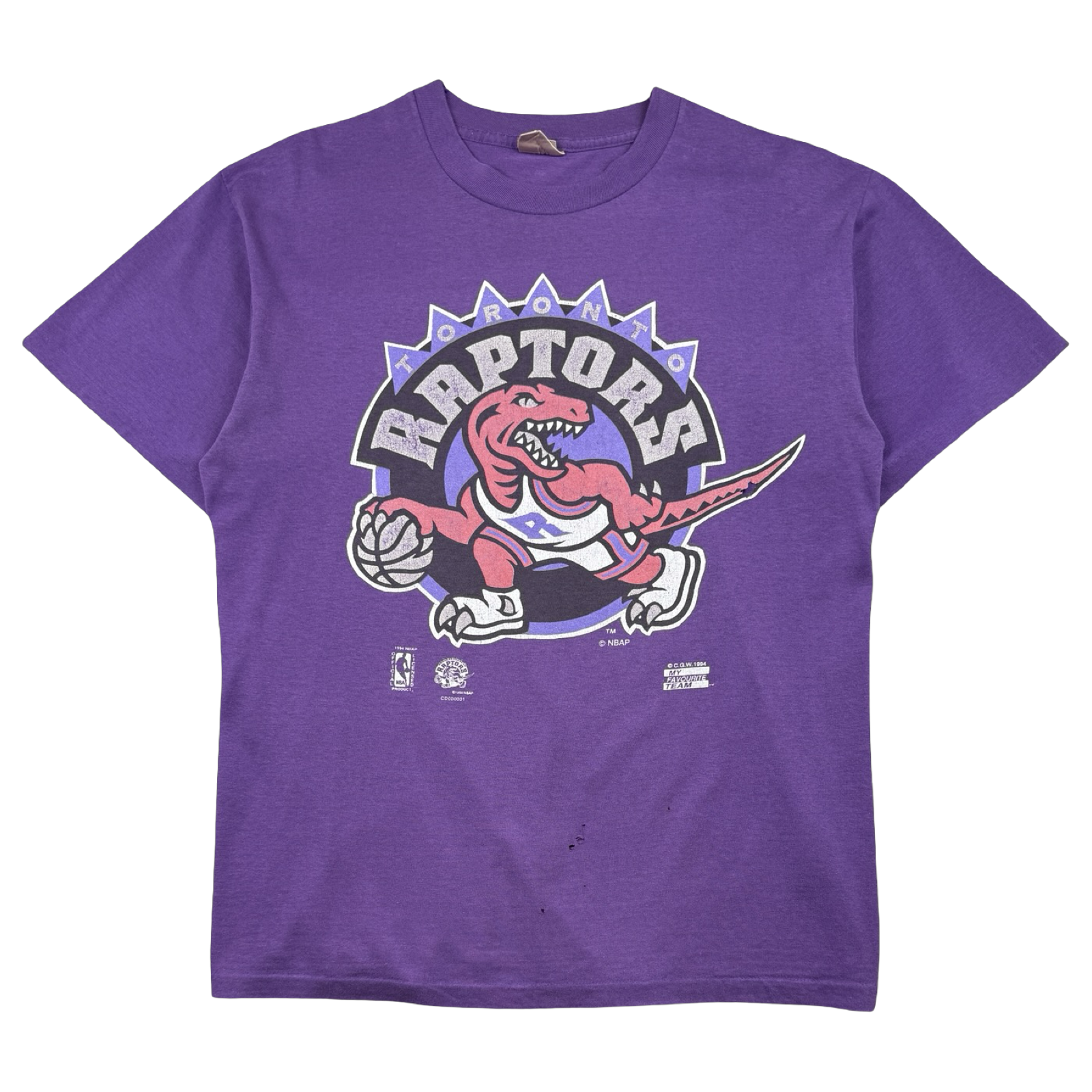 Vintage Toronto Raptors Logo Tee Purple