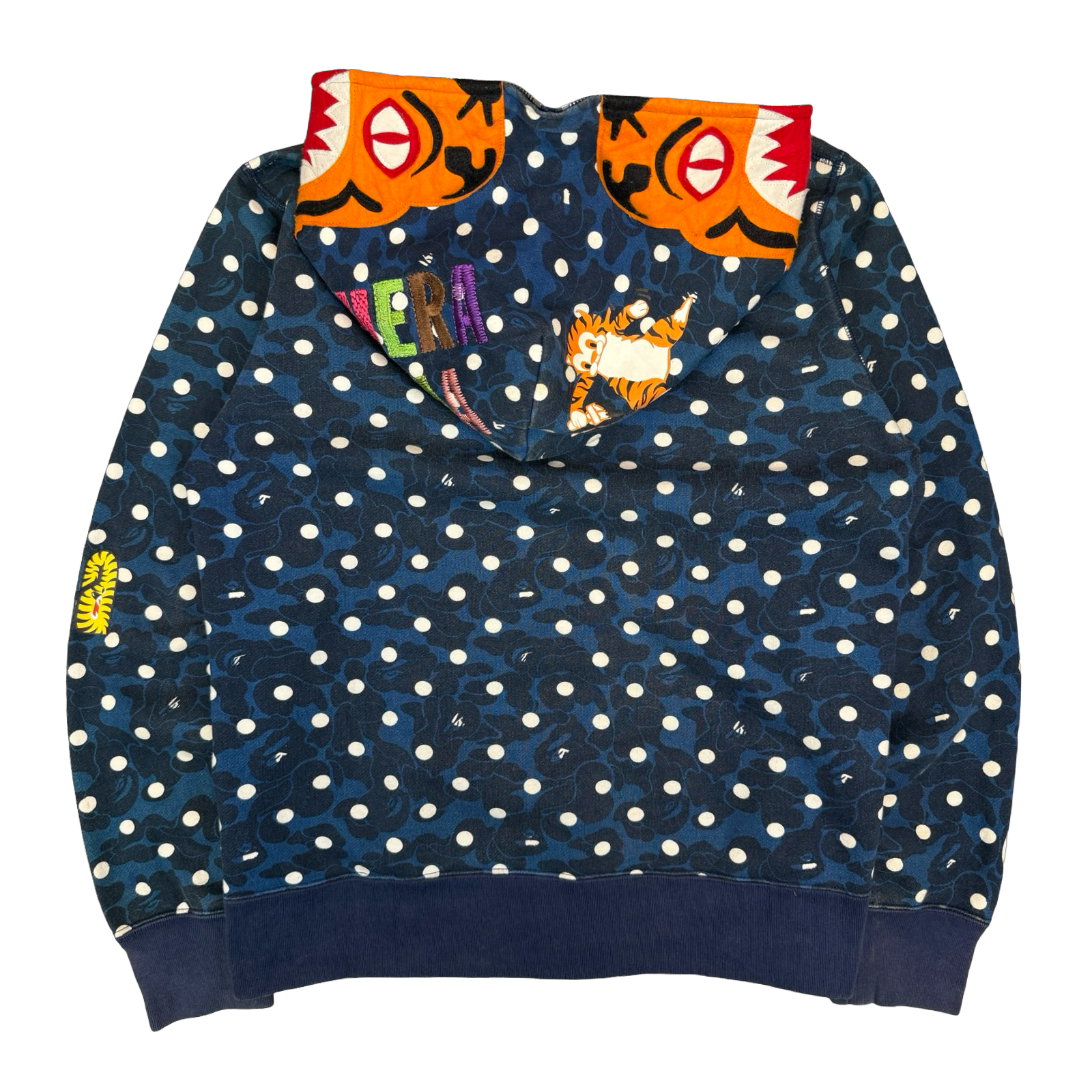 BAPE ABC Camo Polka Dot Shark Full Zip Hoodie Navy (USED)
